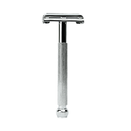 Parker 29L Unisex Textured Long Handle Butterfly Open Safety Razor