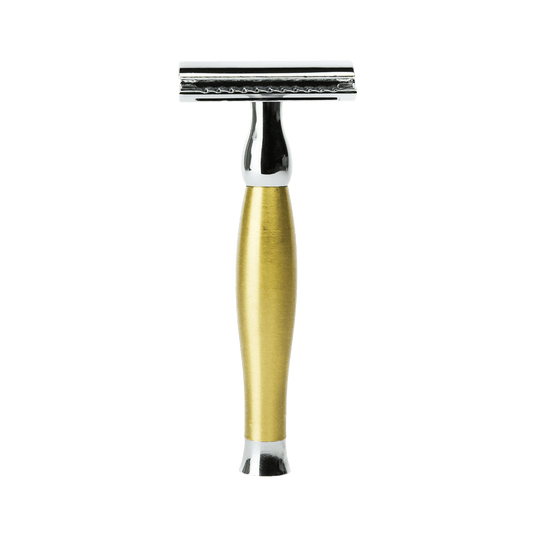 Parker 48R Matte Gold Three Piece Double Edge Safety Razor