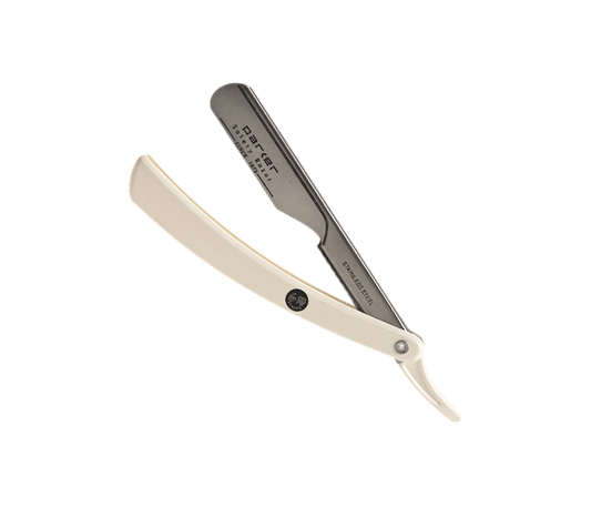 Parker PTW Push Type Stainless Steel Cut Throat Razor White