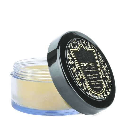 Parker Sandalwood & Shea Butter Luxury Travel Shave Soap Bar 50g