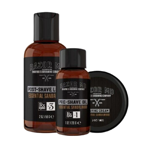 Razor MD Rx Travel Shave Kit Sandalwood