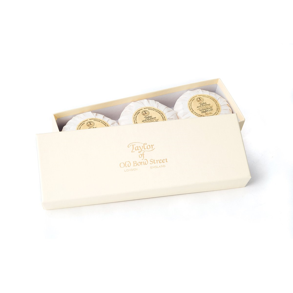 Taylor of Old Bond Street Sandalwood Hand Soap Gift Box 3x 100g