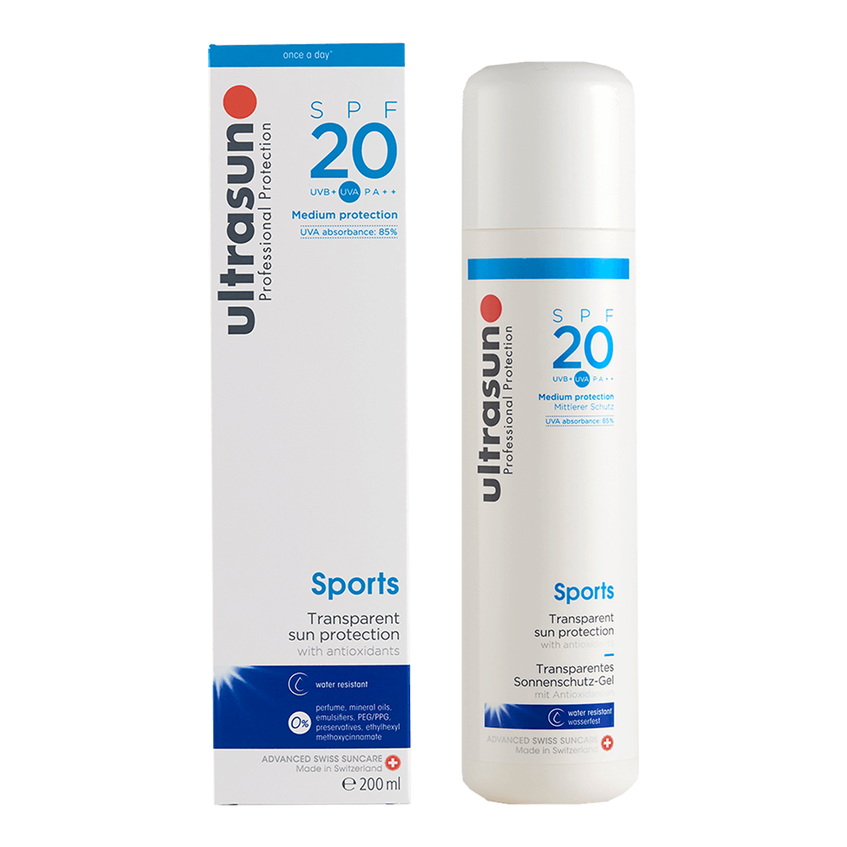 Ultrasun Sports Transparent Sun Protection SPF20 200ml