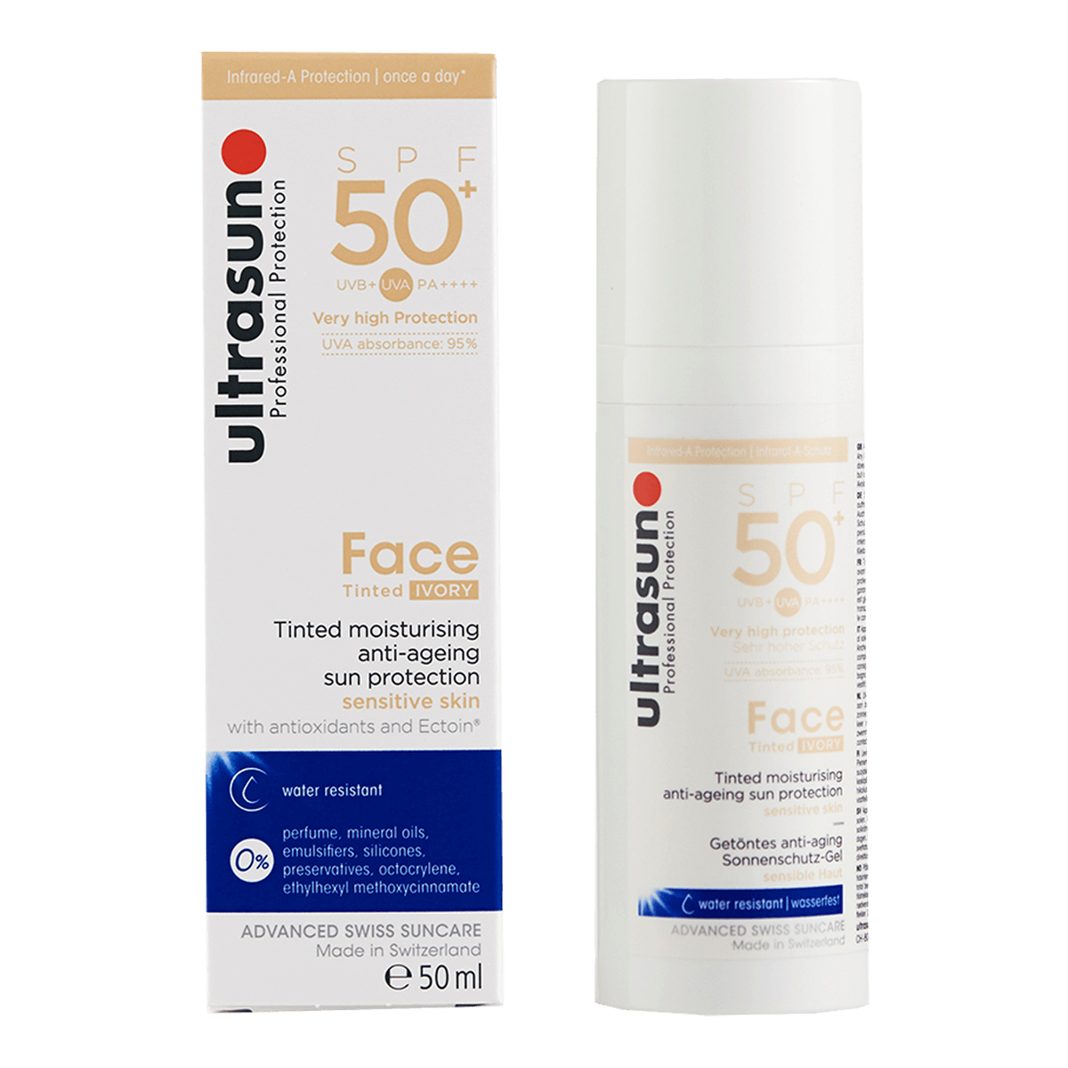 Ultrasun Tinted Ivory Moisturiser Anti-Ageing SPF 50+ 50ml