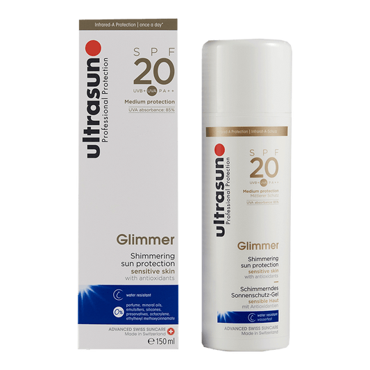 Ultrasun Glimmer Shimmering Sun Lotion for Sensitive Skin SPF 20 150ml