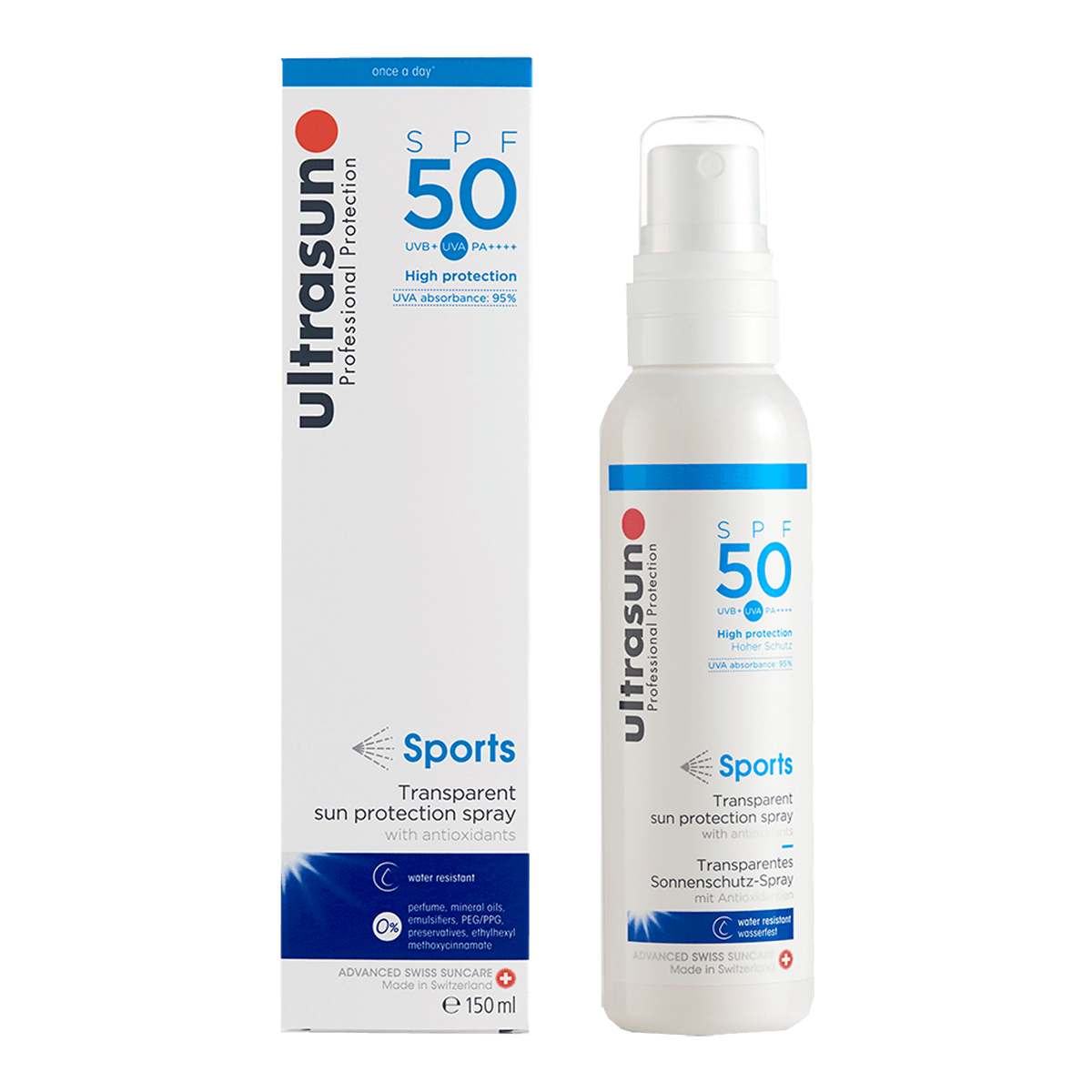Ultrasun Sports Transparent Sun Protection Spray SPF 50 150ml