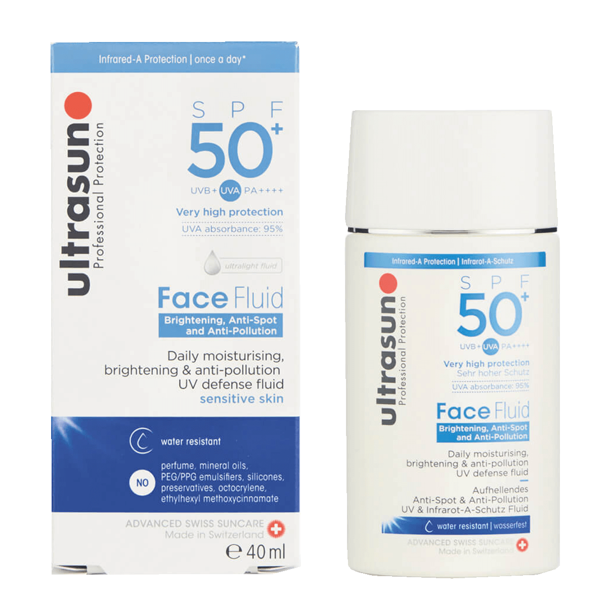 Ultrasun Face Brightening Anti-Spot & Anti-pollution Fluid SPF50+ 40ml
