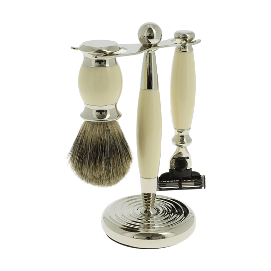 Vulfix Edwardian  Ivory Shaving set suitable for Mach 3