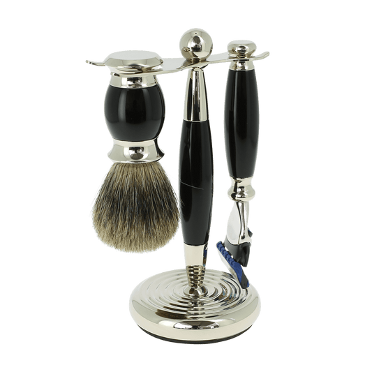 Vulfix Edwardian Fusion Black Shaving Set