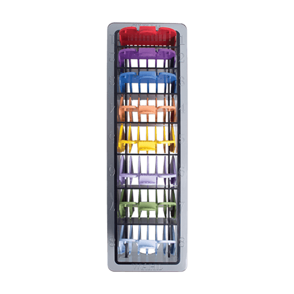 Wahl 3170-800 No.1-8 Coloured Plastic Comb in Caddy