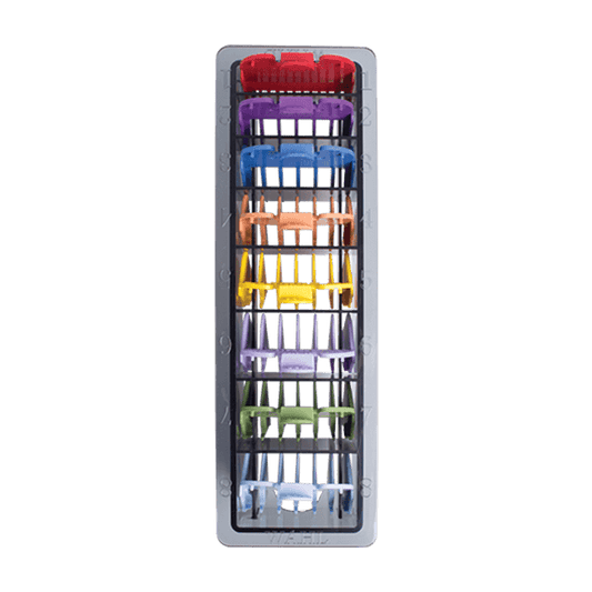 Wahl 3170-800 No.1-8 Coloured Plastic Comb in Caddy